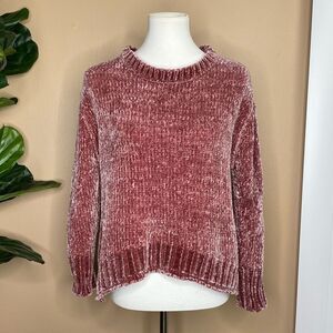 Philosophy Pink Mauve Chenille Knit Sweater Size XS